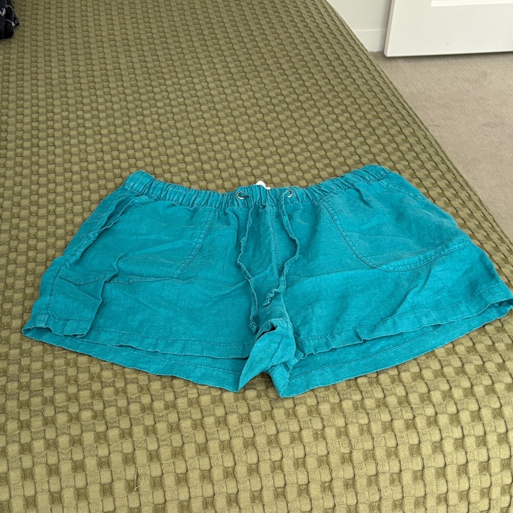 C&C California Turquoise Women's Linen Shorts